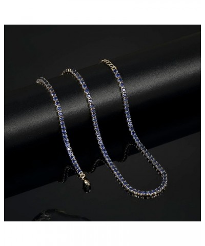 14K Gold Plated 3MM Tennis Necklaces for Women,Sparking AAAA Cubic Zirconia Tennis Choker Necklaces,Simulated Cut Diamond Cha...