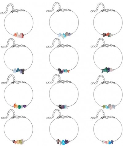 Zodiac Natural Stone Horoscope Bracelets 12 Constellation Astrology Healing Gemstone Crystal Card Packaging Horoscope Bracele...