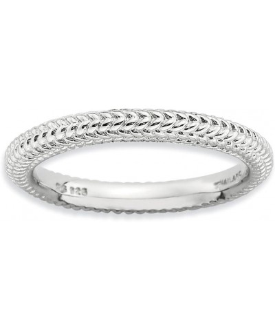 Stackable Sterling Silver Domed Wheat Band $22.04 Rings