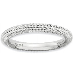 Stackable Sterling Silver Domed Wheat Band $22.04 Rings