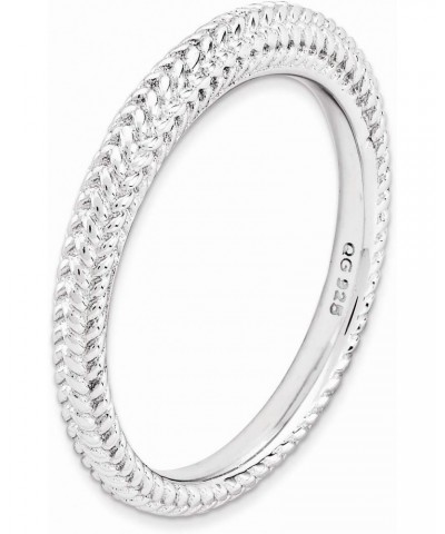 Stackable Sterling Silver Domed Wheat Band $22.04 Rings