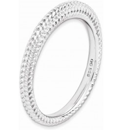 Stackable Sterling Silver Domed Wheat Band $22.04 Rings