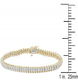 1.00 Carat Total Weight (CTTW) 10K White/Yellow Gold Diamond Tennis Bracelet for Women Yellow Gold $283.56 Bracelets