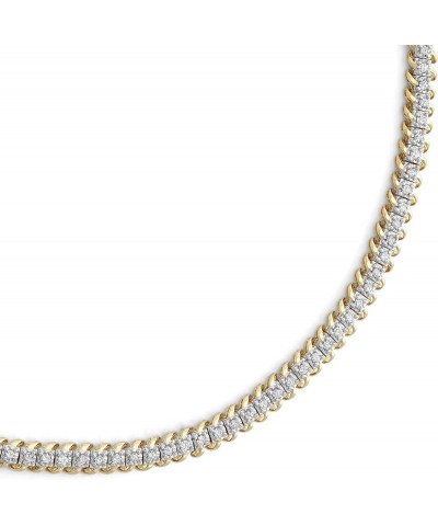 1.00 Carat Total Weight (CTTW) 10K White/Yellow Gold Diamond Tennis Bracelet for Women Yellow Gold $283.56 Bracelets