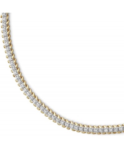 1.00 Carat Total Weight (CTTW) 10K White/Yellow Gold Diamond Tennis Bracelet for Women Yellow Gold $283.56 Bracelets