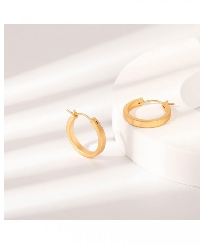 Gold Plated Hoop Earrings, Silver/Gold Lightweight Hypoallergenic Hoops Earrings for Women, Size: 32mm 21mm-gold hoop $10.61 ...