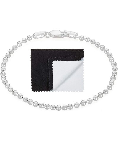 1mm-5mm Solid .925 Sterling Silver Military Ball Chain Bracelet 7.0 Inches 3mm Bracelet $22.00 Bracelets