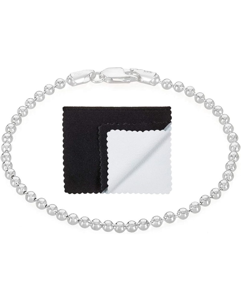 1mm-5mm Solid .925 Sterling Silver Military Ball Chain Bracelet 7.0 Inches 3mm Bracelet $22.00 Bracelets