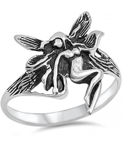 Sterling Silver Fairy Ring Oxidized Antiqued Finish Faerie Band 925 Sizes 4-12 $13.50 Rings