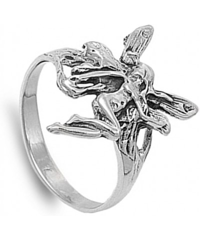 Sterling Silver Fairy Ring Oxidized Antiqued Finish Faerie Band 925 Sizes 4-12 $13.50 Rings