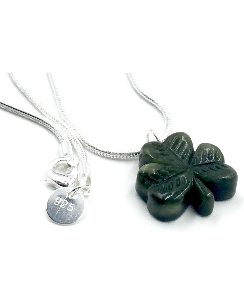 Irish Marble: Shamrock Carved Pendant $30.80 Necklaces