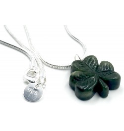 Irish Marble: Shamrock Carved Pendant $30.80 Necklaces