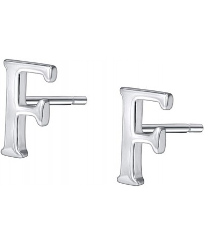 Fashion Initial Letter Earrings 925 Sterling Silver Small Letter Alphabet A-Z Stud Earrings Girls hypoallergenic F $8.24 Earr...