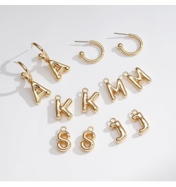 Balloon Initial Earrings for Women Girls, Bubble Letter A-Z Earrings 18K Gold Plated Dainty Alphabet Name Personalized Jewelr...