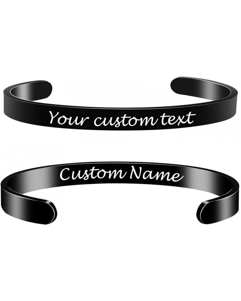 Personalized Custom Cuff Bracelets Custom Bracelet for Women Funny Inspirational Gifts for Her Sister to Sister Jewelry Mantr...