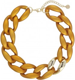 Statement Chunky Acrylic Chain Link Choker Necklace for Women Matte gold $10.00 Necklaces