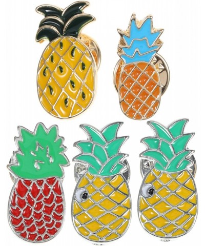 10pcs Fruits Pineapple Brooch Enamel Fruit Lapel Pin Collar Lapel Badge 3D Funny Enamel Pin for Shirt Collar Women Girl (Mixe...