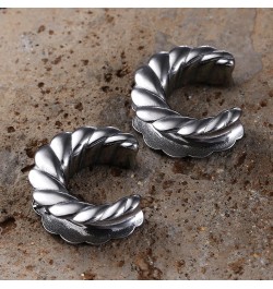 2PCS Classic Saddle Plugs Gauges Tunnels for Ears, Hypoallergenic 316 Stainless Steel Ear Plugs Tunels Gauuges for Stretched ...