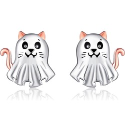 Ghost/Pumpkin/Skull Earrings Sterling Silver Halloween Earrings Ghost Jewelry Halloween Gifts for Women Girls Ghost Cat $8.69...