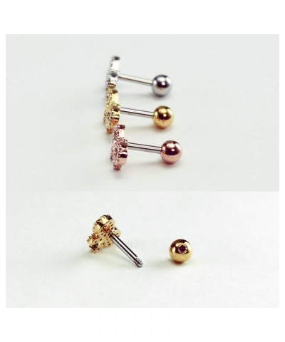 16g Bow tie Cartilage Earring, Tragus Conch Helix Earring, Ear Stud Piercing Barbell 1pc Gold, 5/16" (8mm) $9.84 Body Jewelry