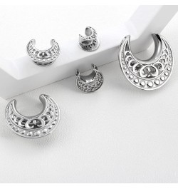 2 PCS 8mm-25mm Hypoallergenic 316 Stainless Steel Aesthetic Opening Saddle Tunnels Hangers Ear Gauges Plugs Stretcher Earring...