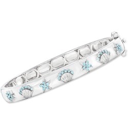 0.50 ct. t.w. Tonal Blue Topaz Sea Life Bangle Bracelet in Sterling Silver 7.0 Inches $111.00 Bracelets