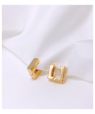 OZEL - Gold Huggie Hoop earrings for Women - 14k Real Gold Plated Small Hoop Earrings for Girls G302175 $11.01 Earrings