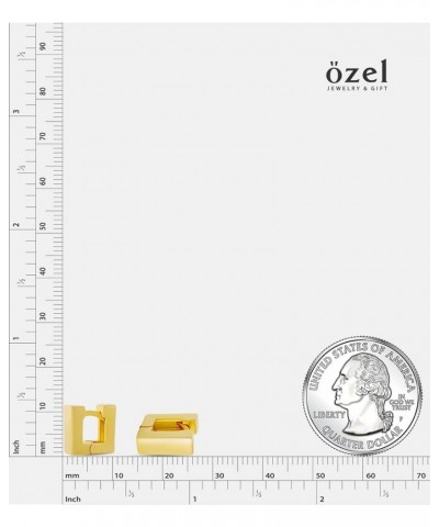 OZEL - Gold Huggie Hoop earrings for Women - 14k Real Gold Plated Small Hoop Earrings for Girls G302175 $11.01 Earrings