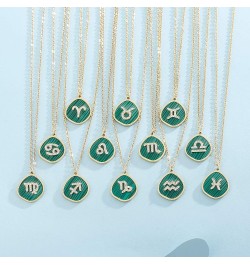 Zodiac Necklace for Women Girls 18K Gold Plated Constellations Pendant Necklaces Double Sided Engraved Zodiac Sign Jewelry Gi...