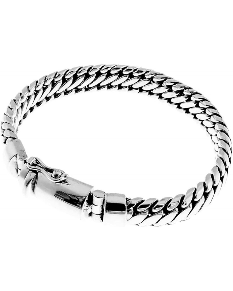 8mm Wide Snake Chain Bali Handmade 925 Sterling Silver Bracelet, 7-9.5 9.5 Inches $45.66 Bracelets