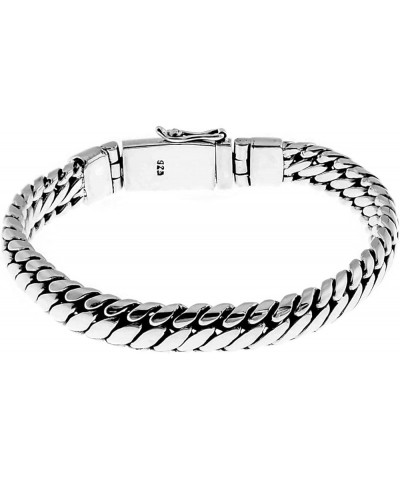 8mm Wide Snake Chain Bali Handmade 925 Sterling Silver Bracelet, 7-9.5 9.5 Inches $45.66 Bracelets