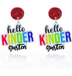 Teacher Earrings for Women Double-sided Print Wooden Drop Dangle Earrings Back to School Teacher Appreciatio Gifts Kindergart...