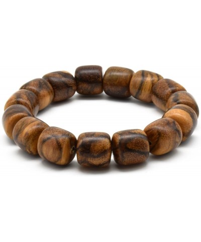 Unisex Natural Qinan Agarwood Prayer Beads Tibetan Buddhism Mala Bracelet Necklace Beads 15mm Cylinder x 15 Beads $11.25 Neck...