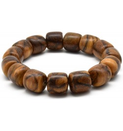 Unisex Natural Qinan Agarwood Prayer Beads Tibetan Buddhism Mala Bracelet Necklace Beads 15mm Cylinder x 15 Beads $11.25 Neck...