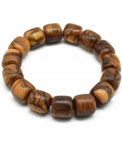 Unisex Natural Qinan Agarwood Prayer Beads Tibetan Buddhism Mala Bracelet Necklace Beads 15mm Cylinder x 15 Beads $11.25 Neck...