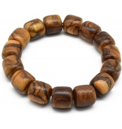 Unisex Natural Qinan Agarwood Prayer Beads Tibetan Buddhism Mala Bracelet Necklace Beads 15mm Cylinder x 15 Beads $11.25 Neck...